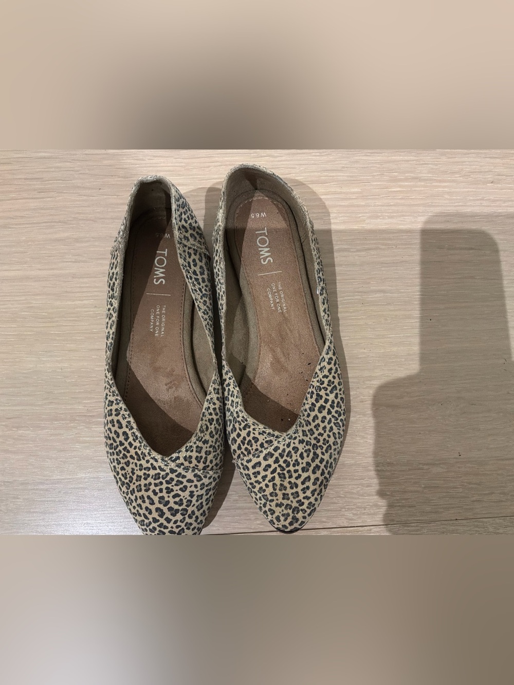 Toms Women's Leopard-Print Pointed Ballet Flats - Beige/Black